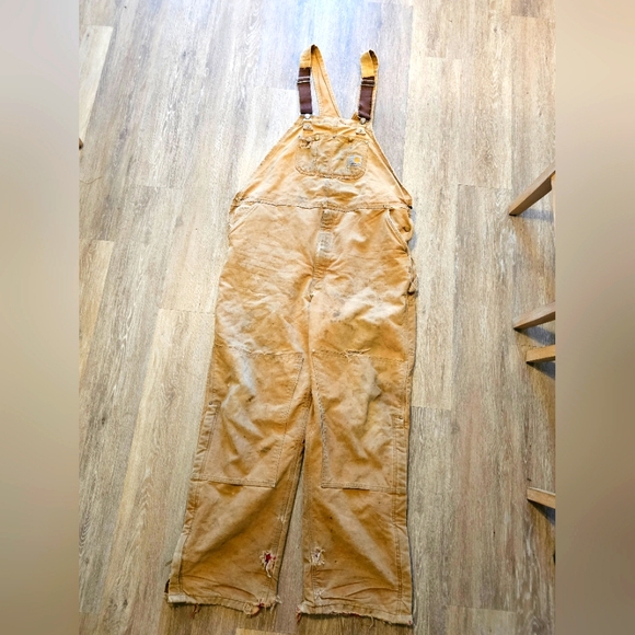 Carhartt bibs khacki tan insulated 48x34 - Picture 1 of 16